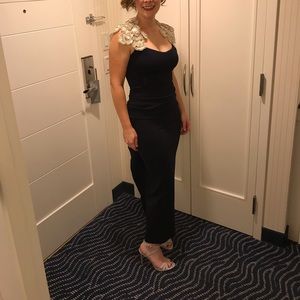 Nicole Batki navy formal dress